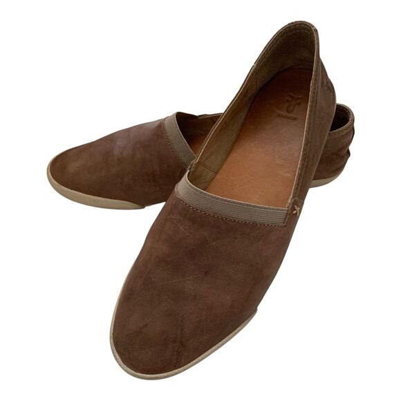 Women’s FRYE Melanie Loafers SZ 8 Cognac Leather Slip-On Casual Flats Shoes - Picture 1 of 16